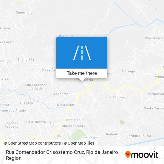 Rua Comendador Crisóstemo Cruz map