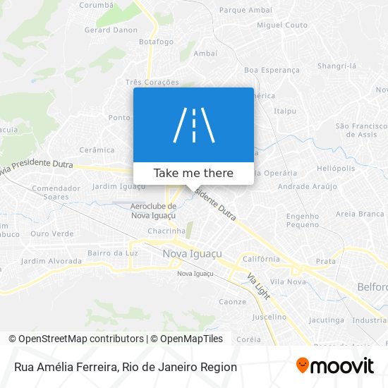 Mapa Rua Amélia Ferreira