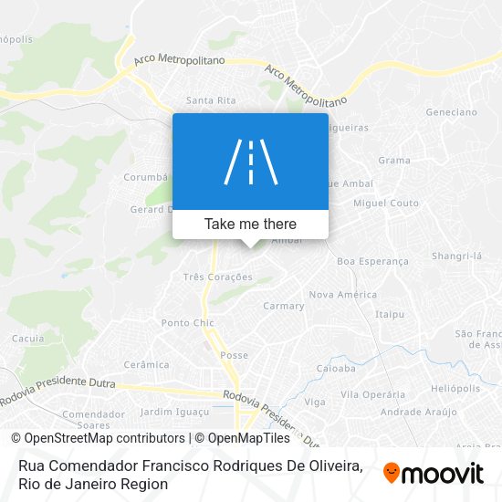 Rua Comendador Francisco Rodriques De Oliveira map