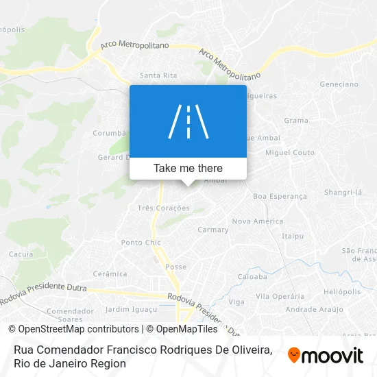 Rua Comendador Francisco Rodriques De Oliveira map