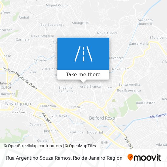 Mapa Rua Argentino Souza Ramos