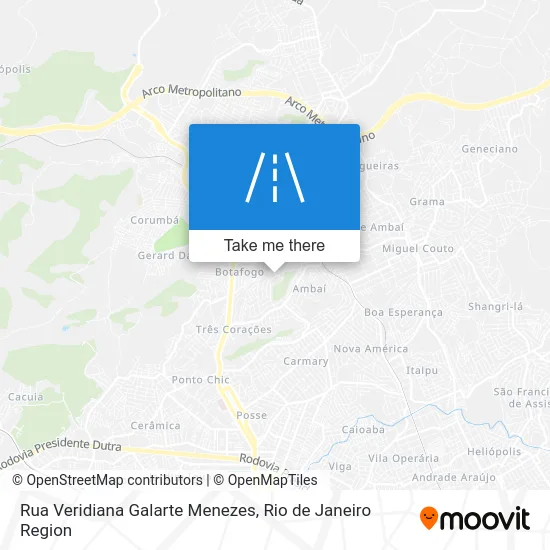 Rua Veridiana Galarte Menezes map
