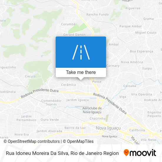 Rua Idoneu Moreira Da Silva map