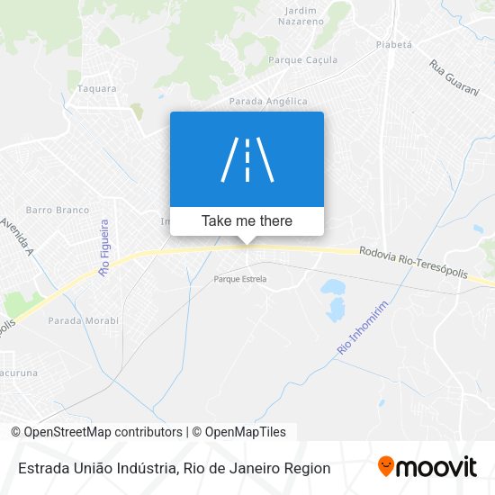 Estrada União Indústria map