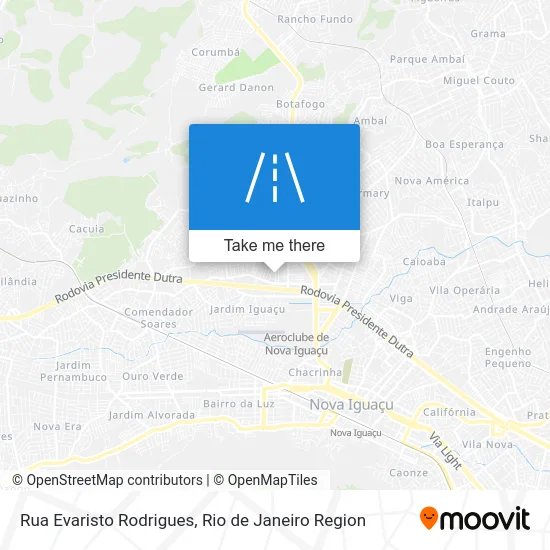 Rua Evaristo Rodrigues map