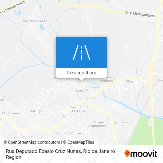 Rua Deputado Edesio Cruz Nunes map