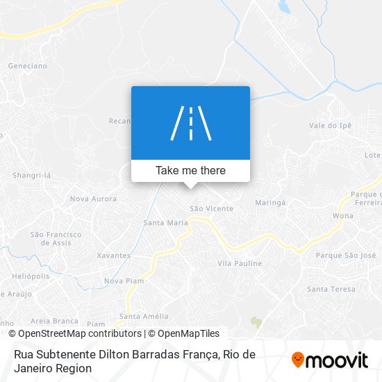 Mapa Rua Subtenente Dilton Barradas França