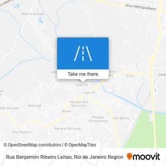 Rua Benjamim Ribeiro Leitao map
