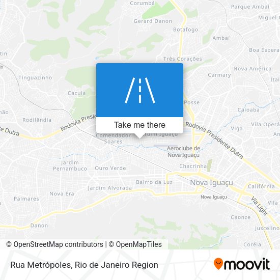 Rua Metrópoles map