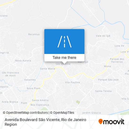 Mapa Avenida Boulevard São Vicente