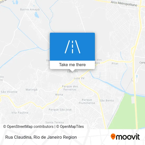 Rua Claudina map