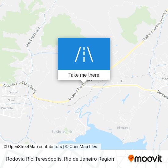 Rodovia Rio-Teresópolis map