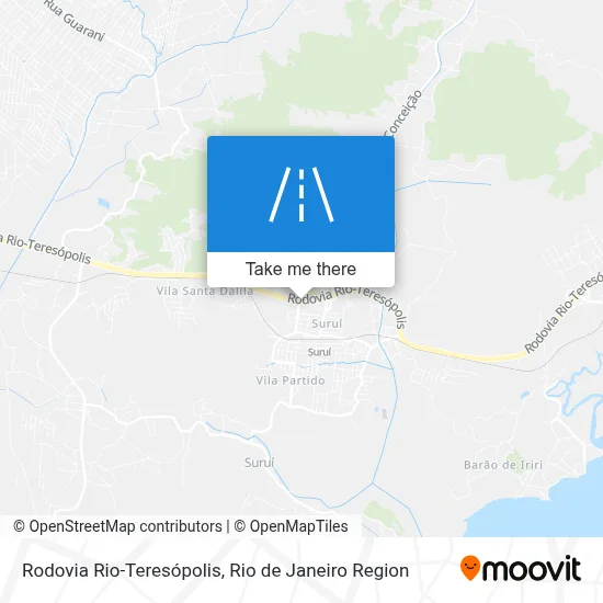 Rodovia Rio-Teresópolis map