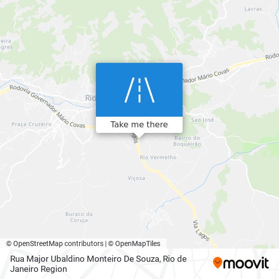 Mapa Rua Major Ubaldino Monteiro De Souza