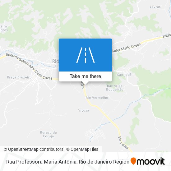 Mapa Rua Professora Maria Antônia