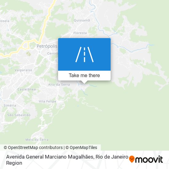 Mapa Avenida General Marciano Magalhães