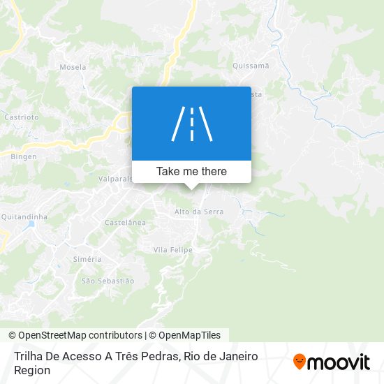 Trilha De Acesso A Três Pedras map