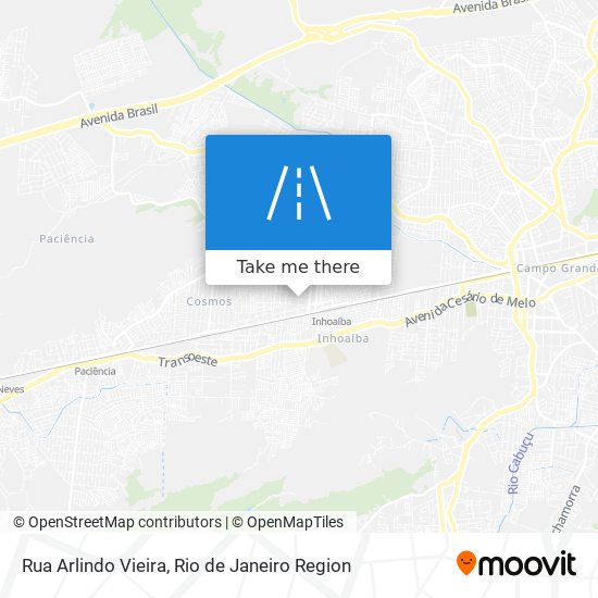 Mapa Rua Arlindo Vieira