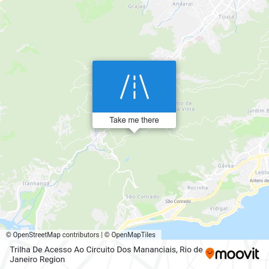 Trilha De Acesso Ao Circuito Dos Mananciais map