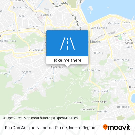 Mapa Rua Dos Araujos Numeros