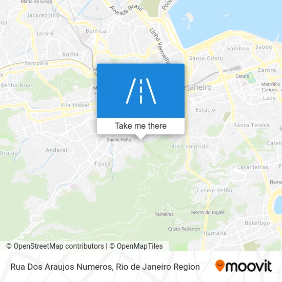 Rua Dos Araujos Numeros map