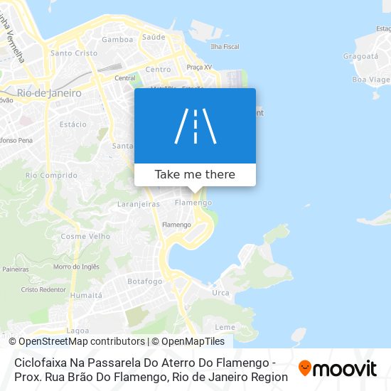 Ciclofaixa Na Passarela Do Aterro Do Flamengo - Prox. Rua Brão Do Flamengo map
