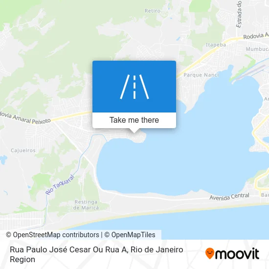 Rua Paulo José Cesar Ou Rua A map