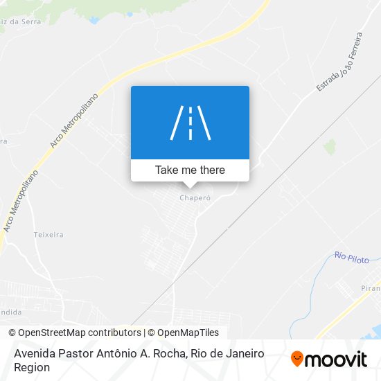 Mapa Avenida Pastor Antônio A. Rocha