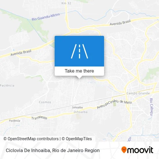 Ciclovia De Inhoaiba map