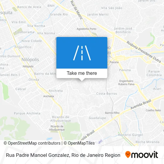 Rua Padre Manoel Gonzalez map