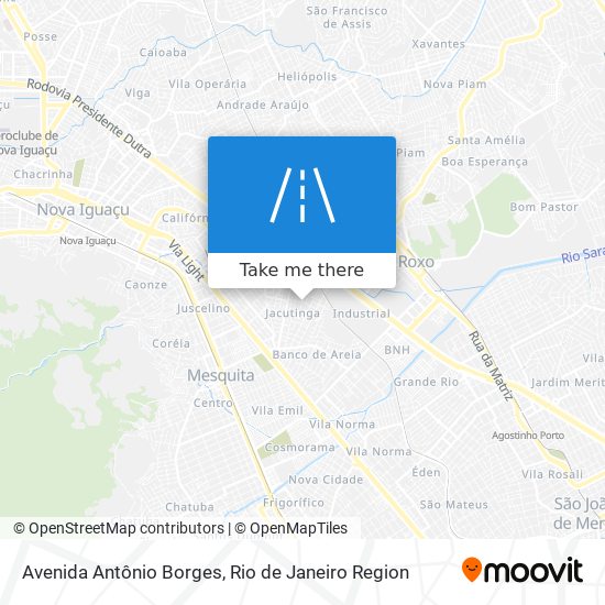 Mapa Avenida Antônio Borges