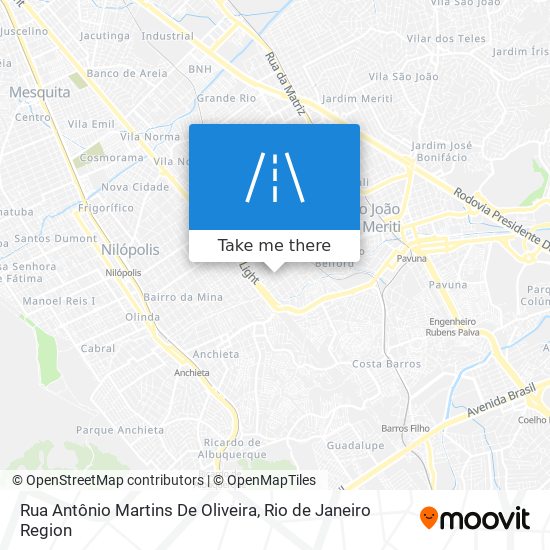 Mapa Rua Antônio Martins De Oliveira