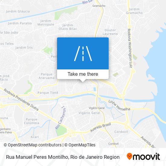 Mapa Rua Manuel Peres Montilho