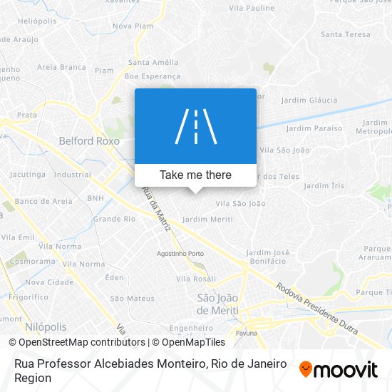 Mapa Rua Professor Alcebiades Monteiro