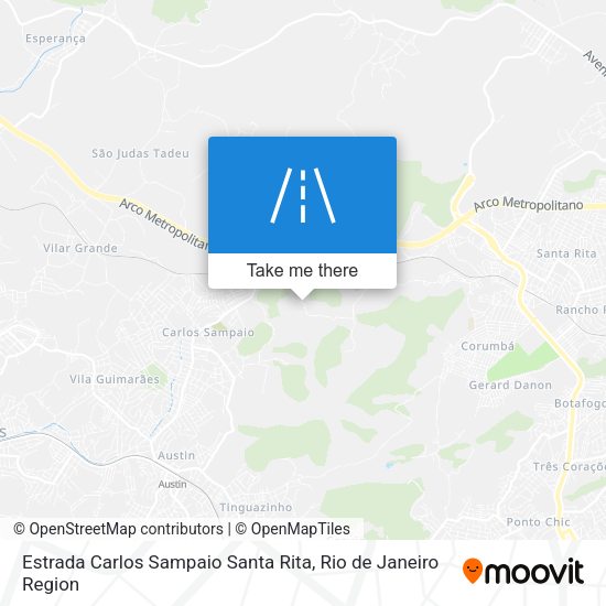 Estrada Carlos Sampaio Santa Rita map