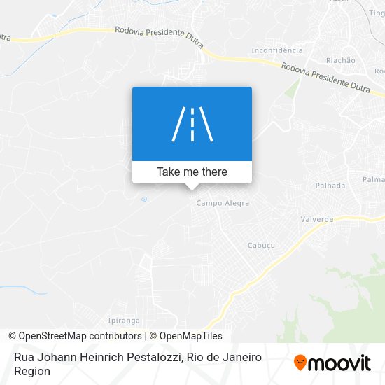 Rua Johann Heinrich Pestalozzi map