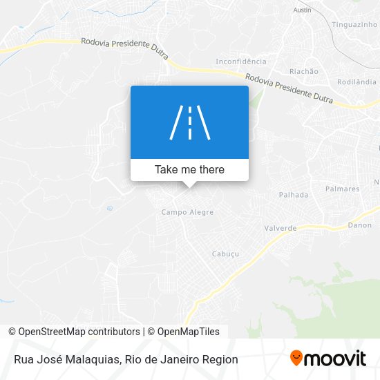 Rua José Malaquias map