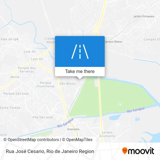 Rua José Cesario map
