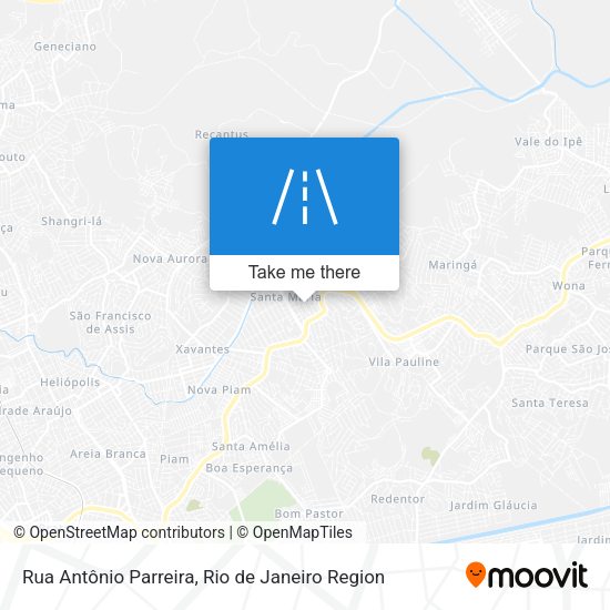 Rua Antônio Parreira map