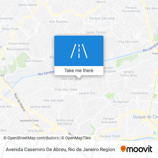 Mapa Avenida Casemiro De Abreu