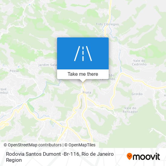 Mapa Rodovia Santos Dumont -Br-116