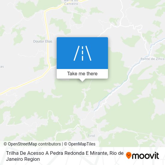 Trilha De Acesso A Pedra Redonda E Mirante map