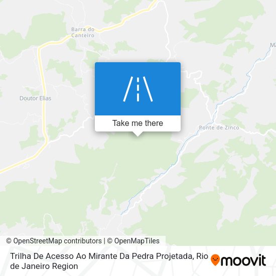 Trilha De Acesso Ao Mirante Da Pedra Projetada map