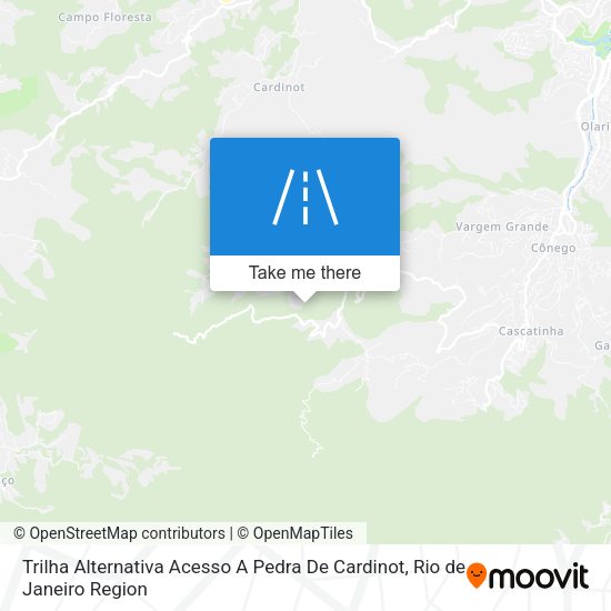 Trilha Alternativa Acesso A Pedra De Cardinot map