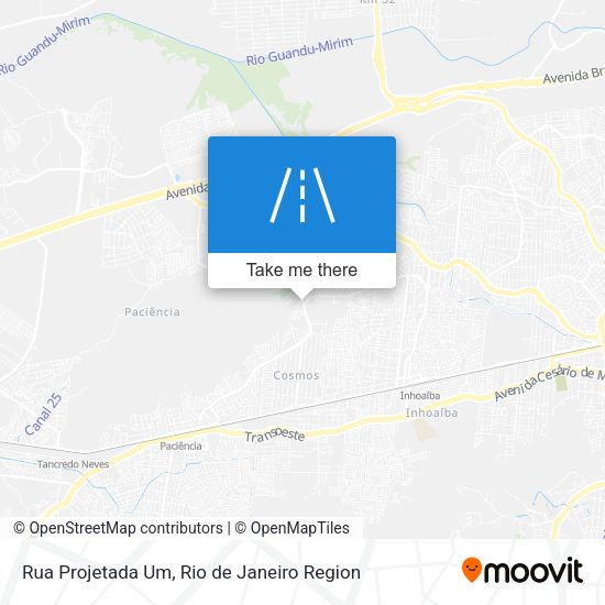 Rua Projetada Um map
