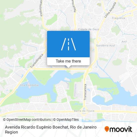 Mapa Avenida Ricardo Eugênio Boechat