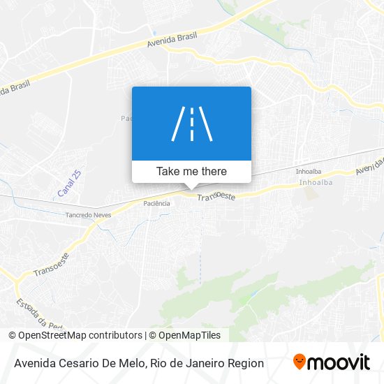 Mapa Avenida Cesario De Melo
