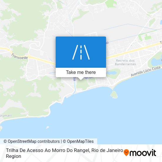 Trilha De Acesso Ao Morro Do Rangel map