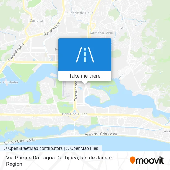 Via Parque Da Lagoa Da Tijuca map