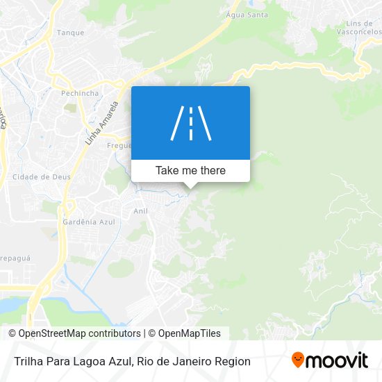 Trilha Para Lagoa Azul map